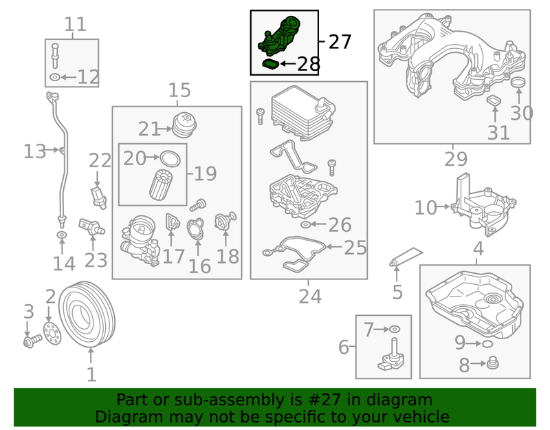 Genuine Porsche parts diagram