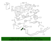 Genuine Porsche parts diagram