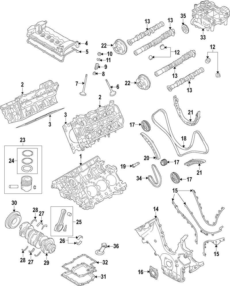 Genuine Porsche parts diagram