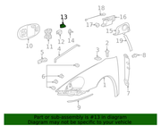 Genuine Porsche parts diagram