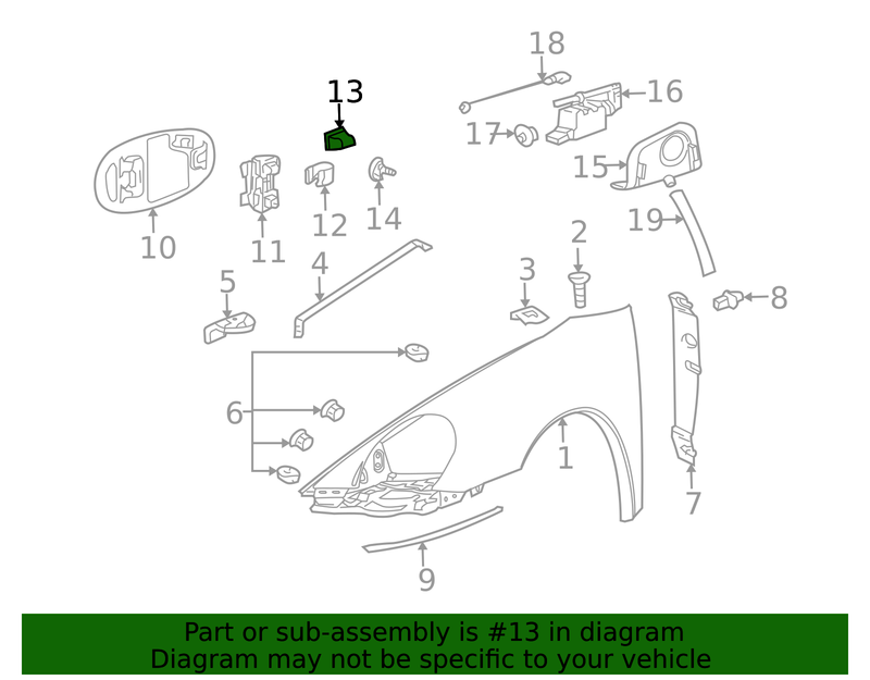 Genuine Porsche parts diagram