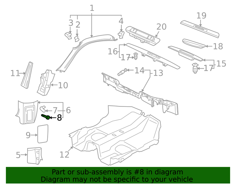 Genuine Porsche parts diagram