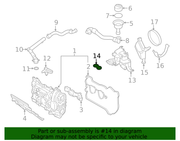 Genuine Porsche parts diagram