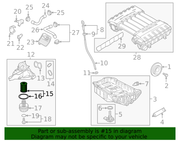 Genuine Porsche parts diagram