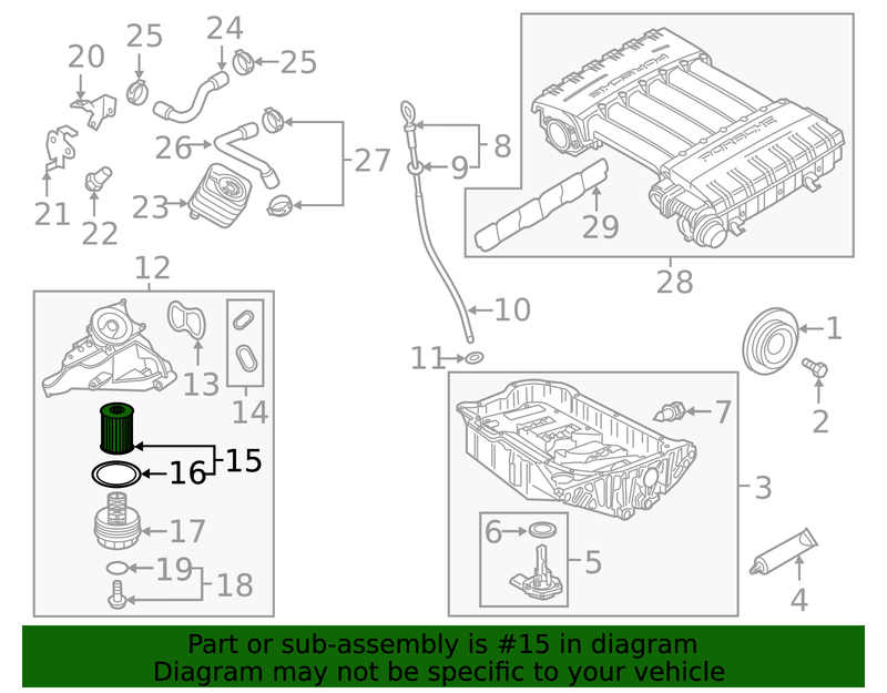 Genuine Porsche parts diagram