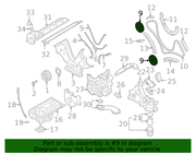 Genuine Porsche parts diagram