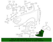 Genuine Porsche parts diagram