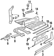 Genuine Porsche parts diagram