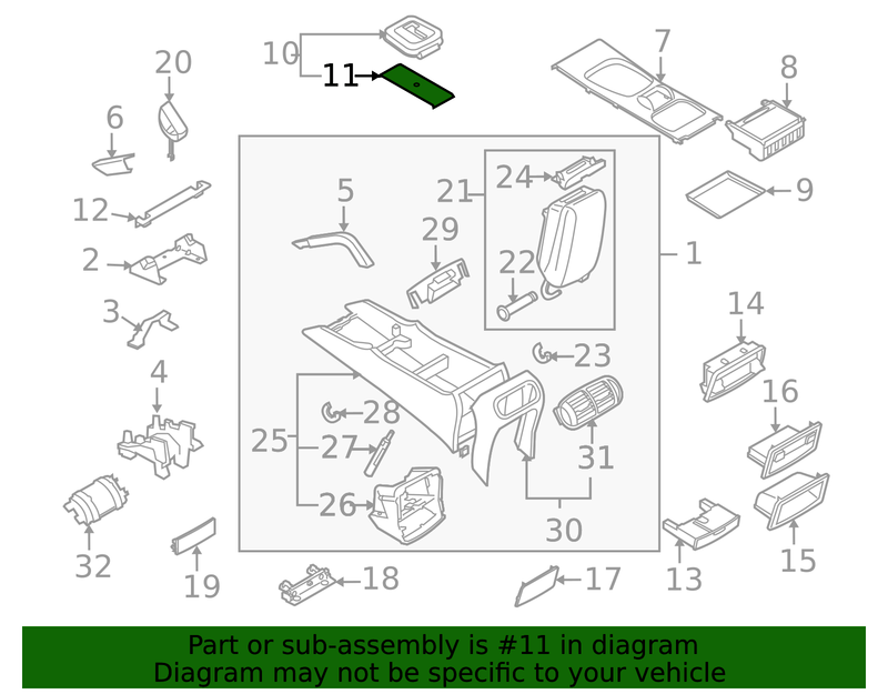 Genuine Porsche parts diagram