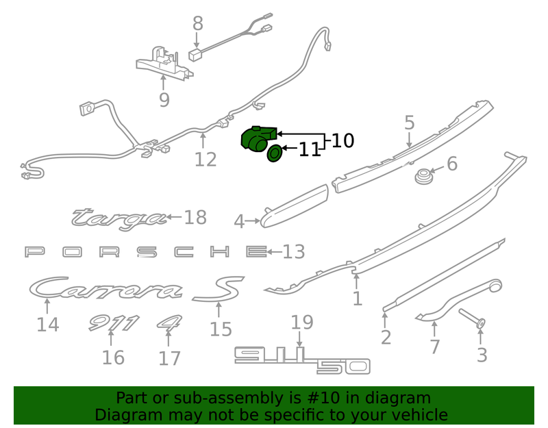 Genuine Porsche parts diagram