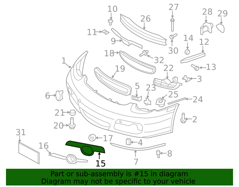 Genuine Porsche parts diagram