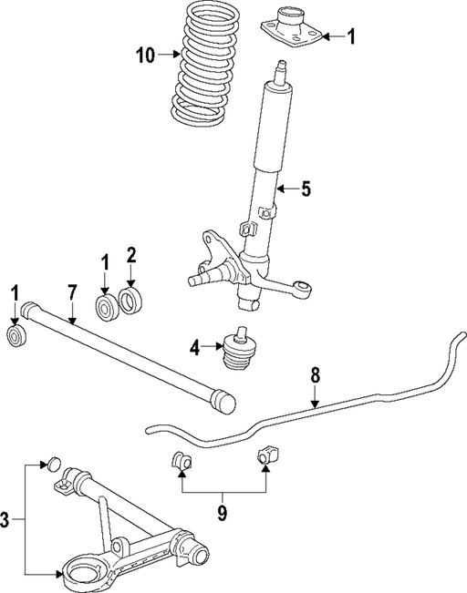 Genuine Porsche parts diagram
