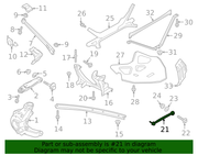 Genuine Porsche parts diagram