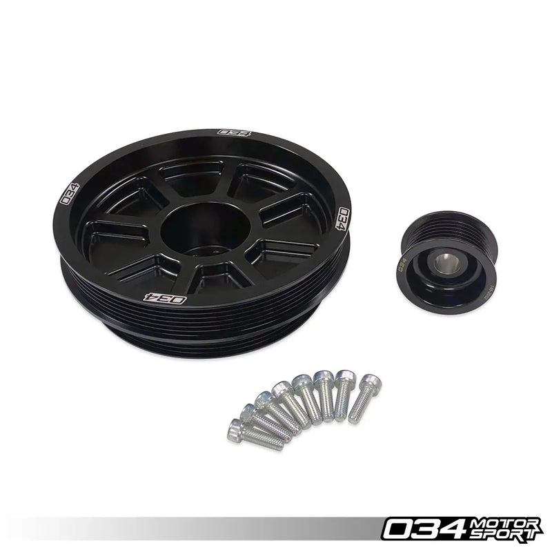 034Motorsport Dual Pulley Hardware Kit, 190mm, Audi B8 S4/S5/Q5/SQ5, C7 A6/A7, D4 A8 3.0 TFSI