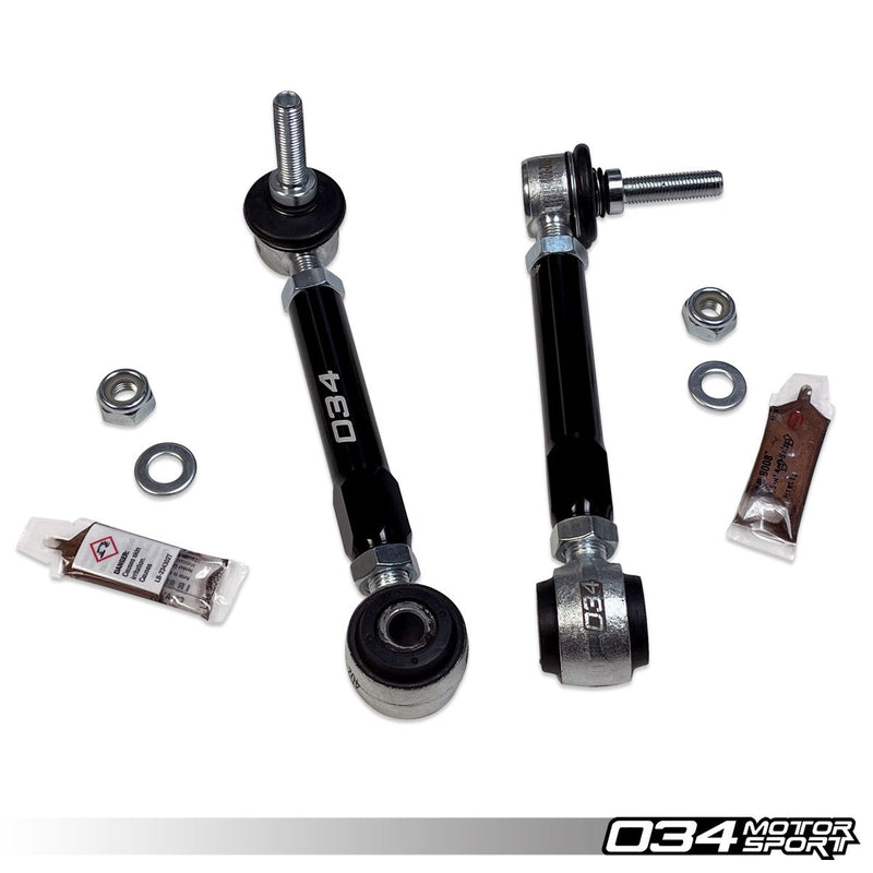 034MOTORSPORT DYNAMIC+ BILLET ADJUSTABLE FRONT SWAY BAR END LINKS FOR B8/B9 AUDI A4/S4/A5/S5/RS5/SQ5/ALLROAD, C7/C8 A6/S6/RS6/A7/S7/RS7
