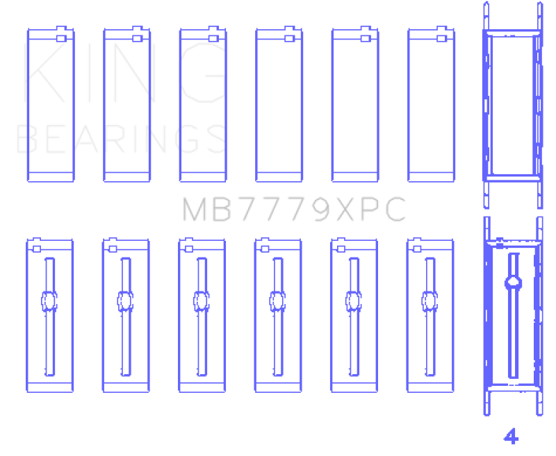 KING ENGINE BEARINGS MB7779XPC0.25