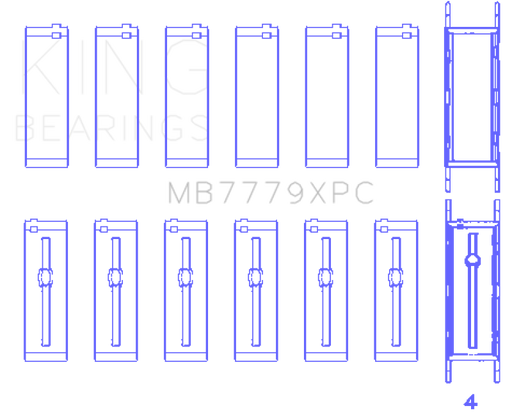 KING ENGINE BEARINGS MB7779XPC0.25