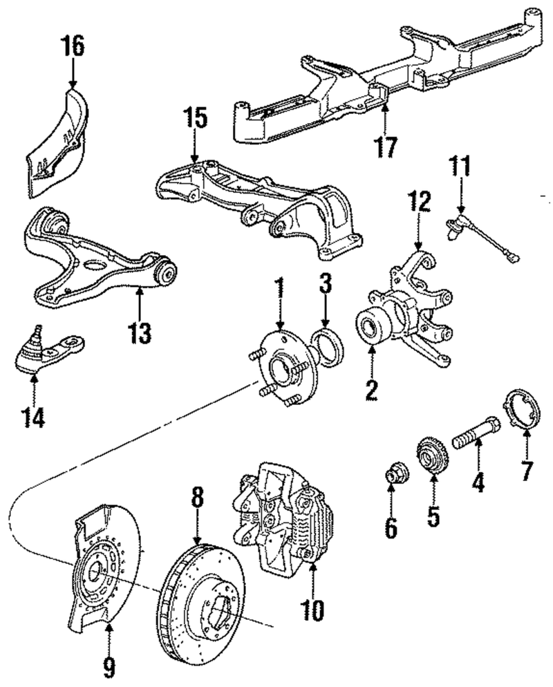 Genuine Porsche parts diagram