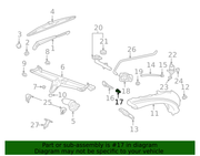 Genuine Porsche parts diagram