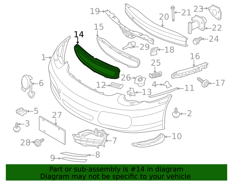 Genuine Porsche parts diagram