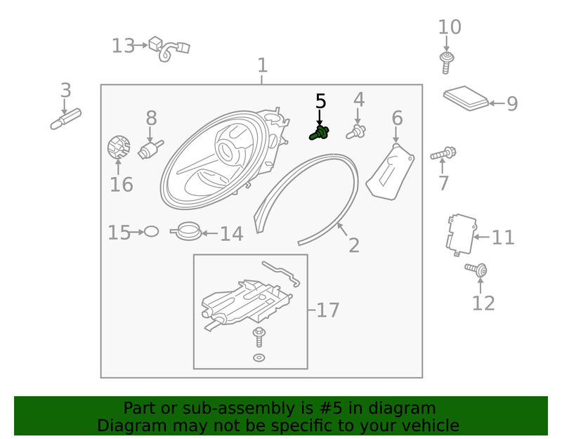 Genuine Porsche parts diagram