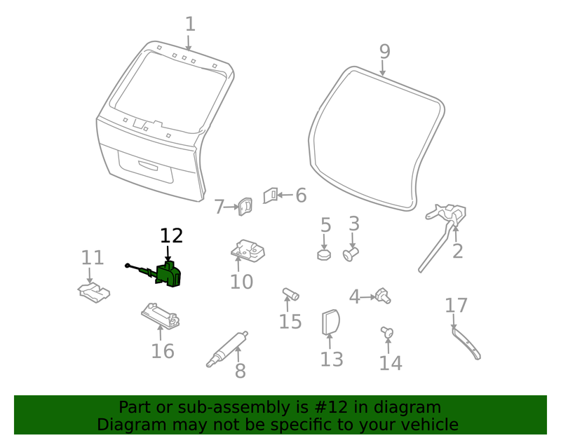 Genuine Porsche parts diagram