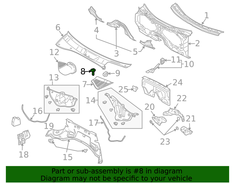 Genuine Porsche parts diagram