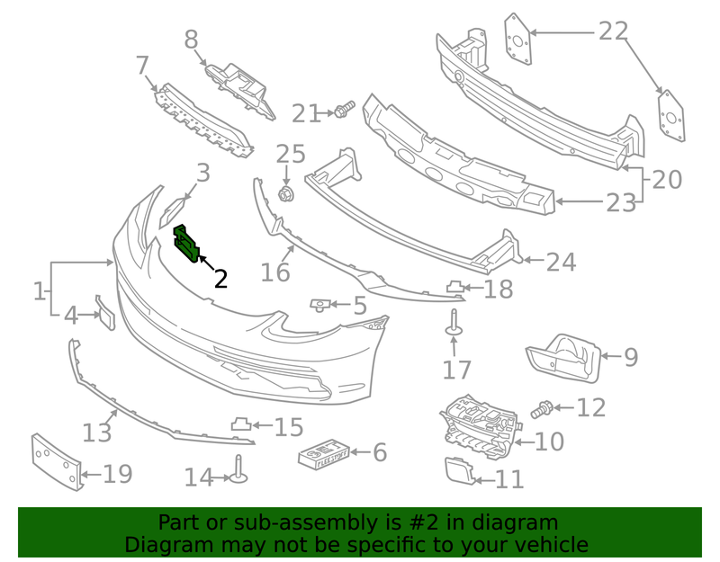 Genuine Porsche parts diagram