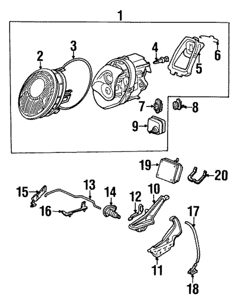 Genuine Porsche parts diagram