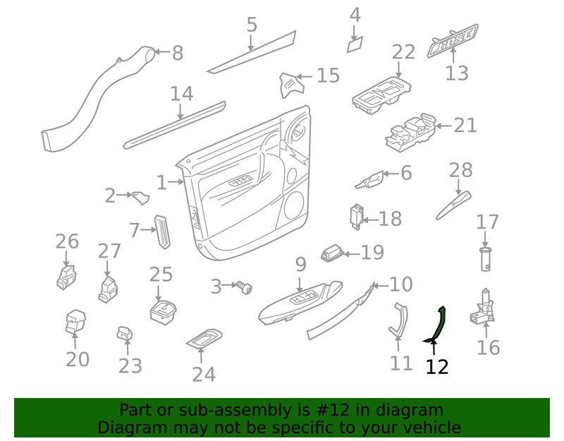 Genuine Porsche parts diagram