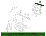 Genuine Porsche parts diagram