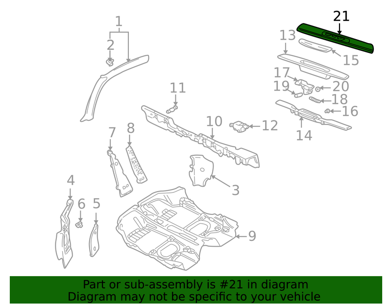 Genuine Porsche parts diagram