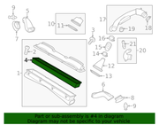 Genuine Porsche parts diagram
