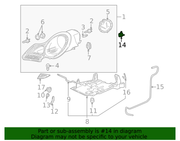 Genuine Porsche parts diagram