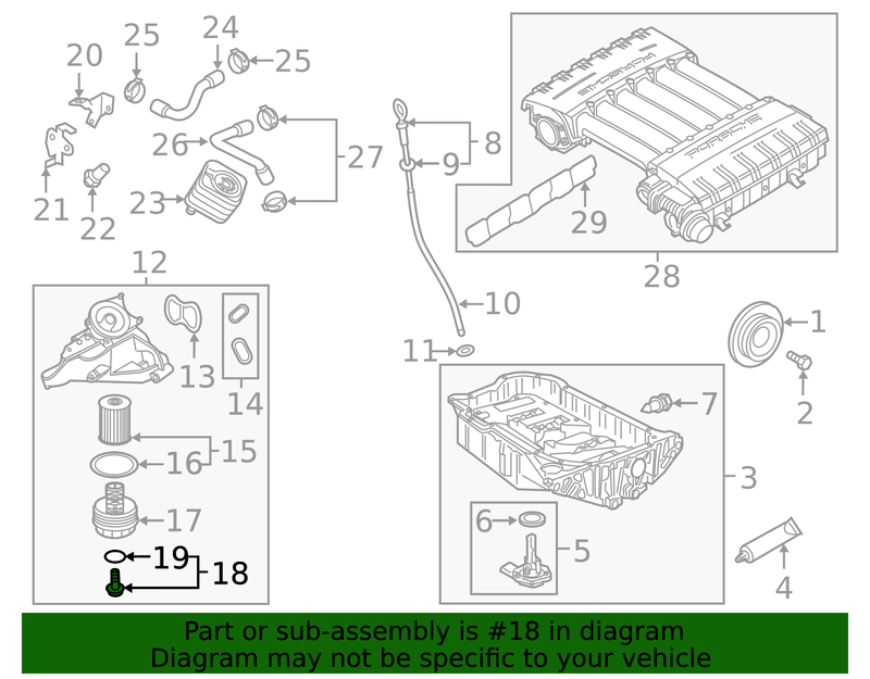 Genuine Porsche parts diagram