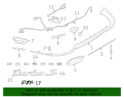 Genuine Porsche parts diagram