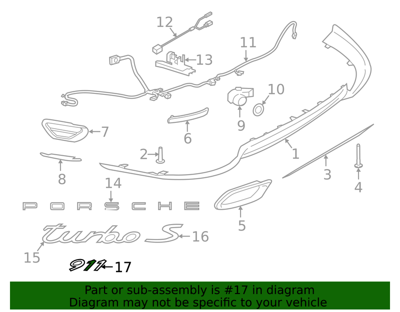 Genuine Porsche parts diagram