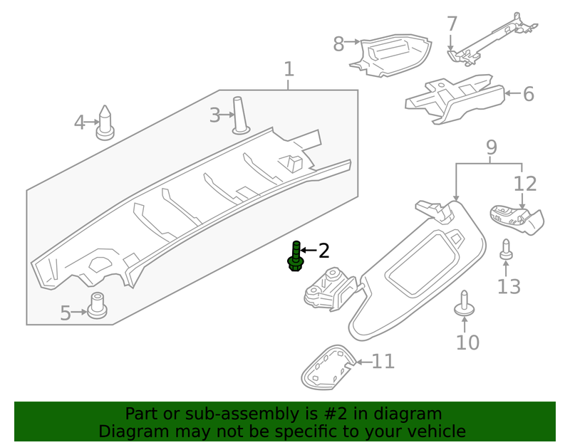 Genuine Porsche parts diagram