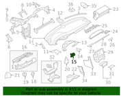 Genuine Porsche parts diagram