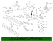 Genuine Porsche parts diagram