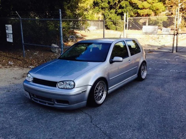 Silver 2002 VW GTI 337, driver-side front three-quarter view
