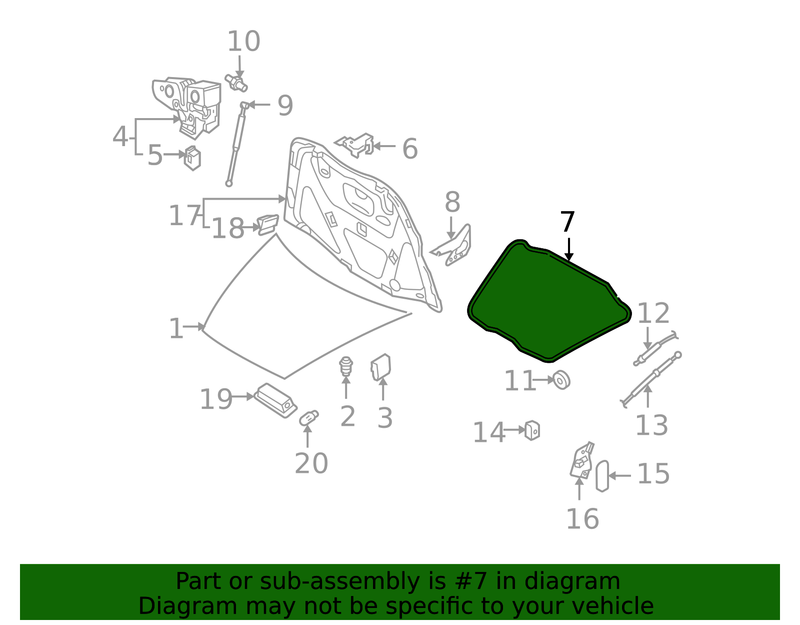 Genuine Porsche parts diagram
