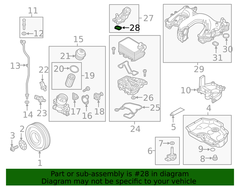 Genuine Porsche parts diagram