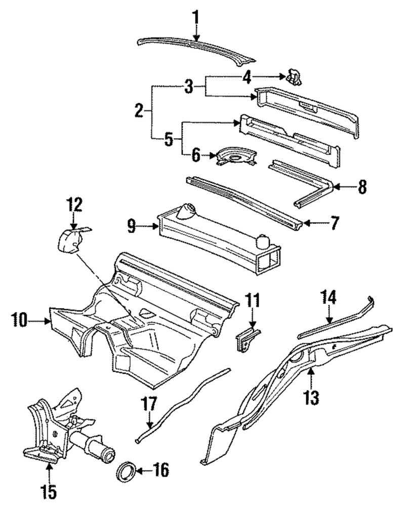 Genuine Porsche parts diagram