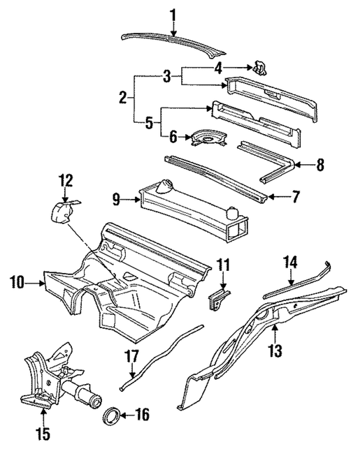 Genuine Porsche parts diagram