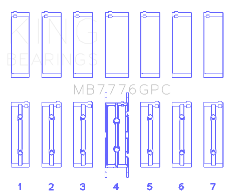 KING ENGINE BEARINGS MB7776GPCSTDX