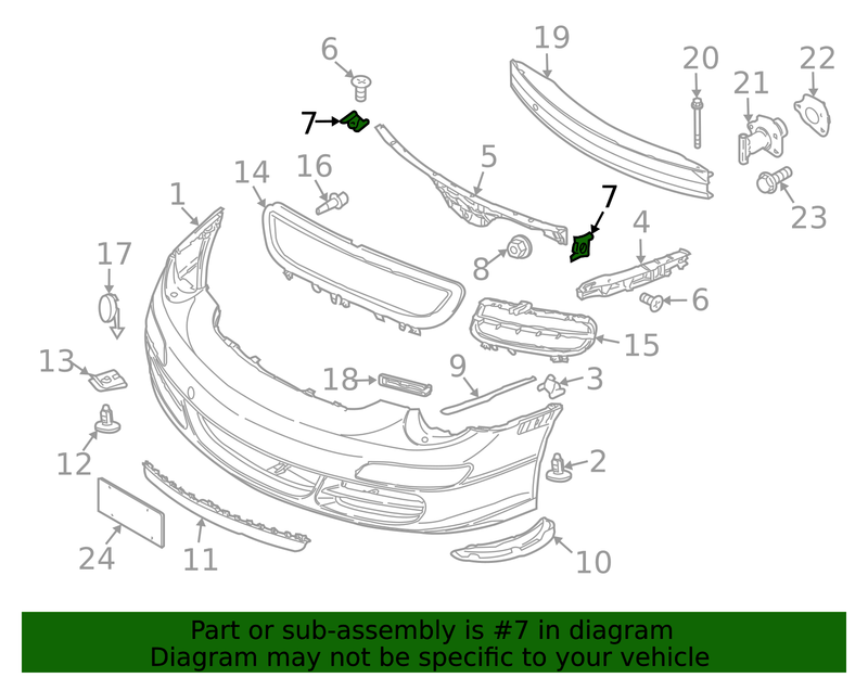 Genuine Porsche parts diagram