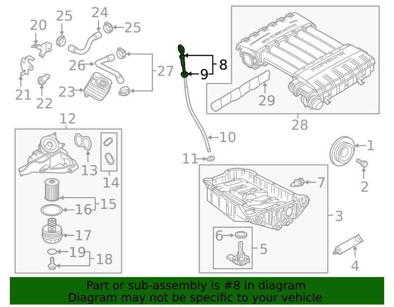Genuine Porsche parts diagram