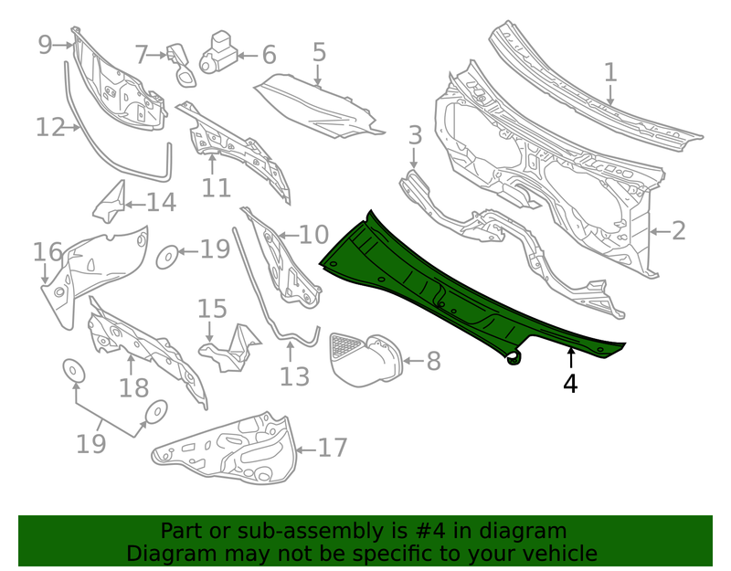 Genuine Porsche parts diagram
