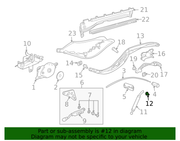 Genuine Porsche parts diagram